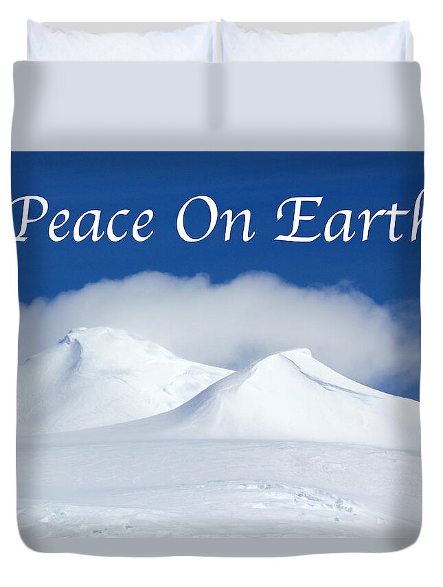 Greeting Card Duvet Cover featuring the photograph Peace On Earth Card by Ginny Barklow