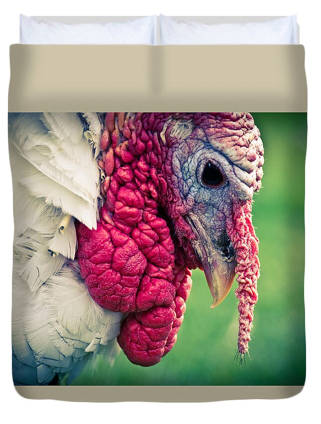 Turkey Duvet Cover featuring the photograph Pensive Turkey by Priya Ghose
