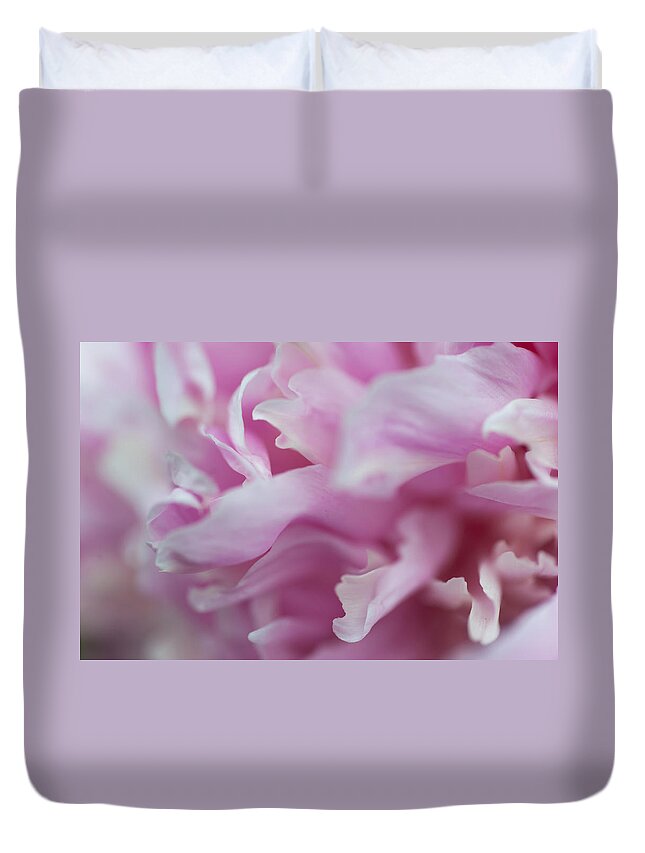 Flower Duvet Cover featuring the photograph Peony Macro 1 by Jenny Rainbow