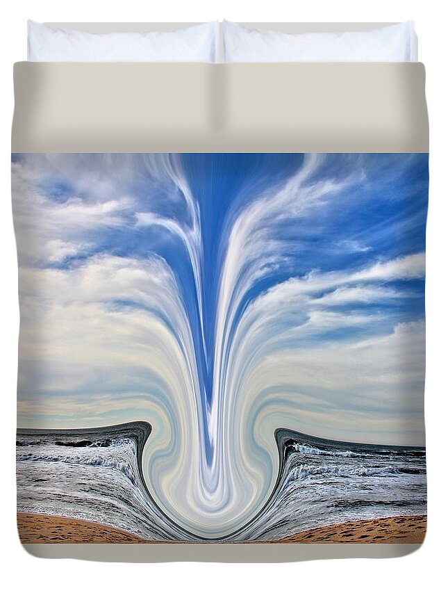 Skyline Duvet Cover featuring the photograph Percussion by Nick David
