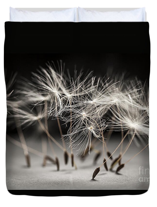 Dandelion Duvet Cover featuring the photograph Performance by Elena Elisseeva