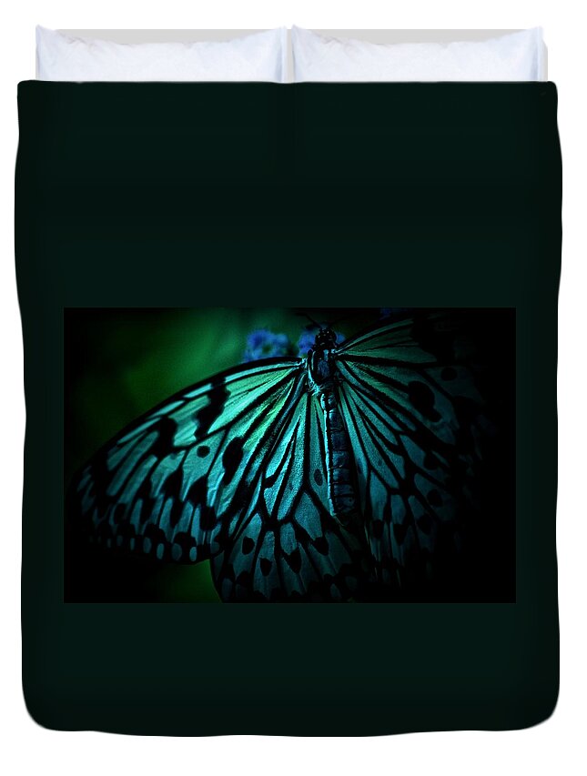 The Most Beautiful Butterfly Duvet Cover featuring the photograph Perseverance by The Art Of Marilyn Ridoutt-Greene