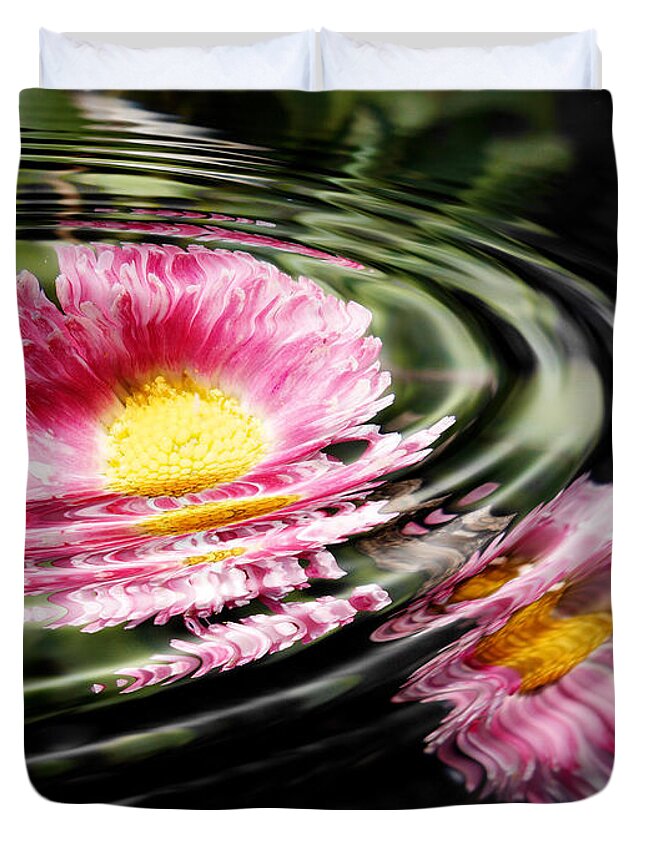 Petal Duvet Cover featuring the photograph Petal Ripple by Zinvolle Art