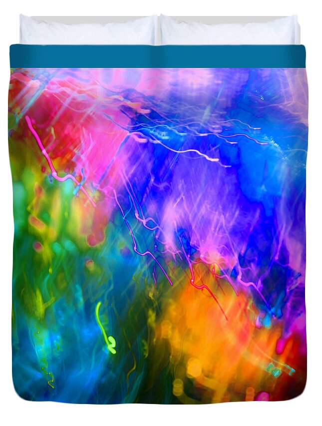 Abstract Duvet Cover featuring the photograph Physical Graffiti 2 by Dazzle Zazz