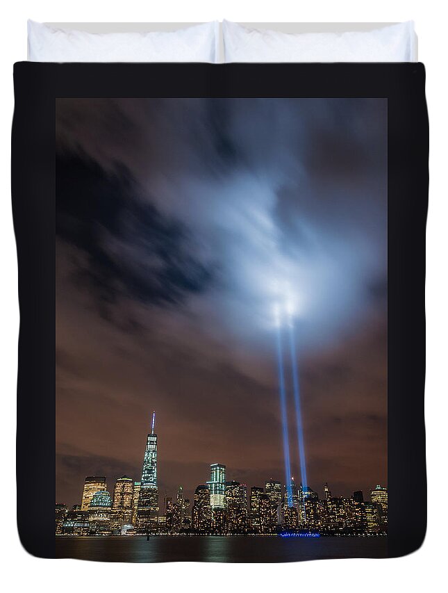 New Jersey Duvet Cover featuring the photograph Pierce the Sky by Kristopher Schoenleber
