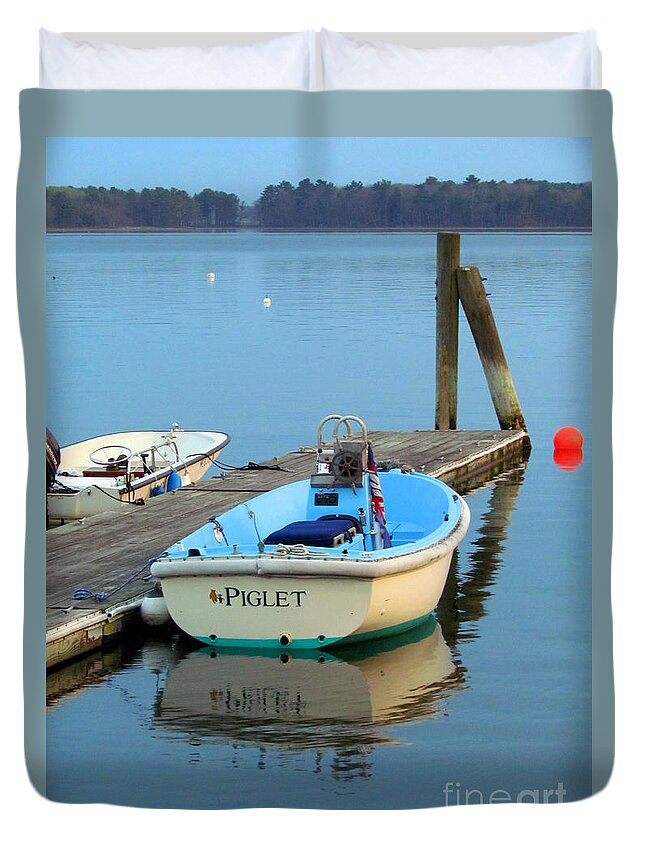 Dingy Duvet Cover featuring the photograph Piglet by Elizabeth Dow