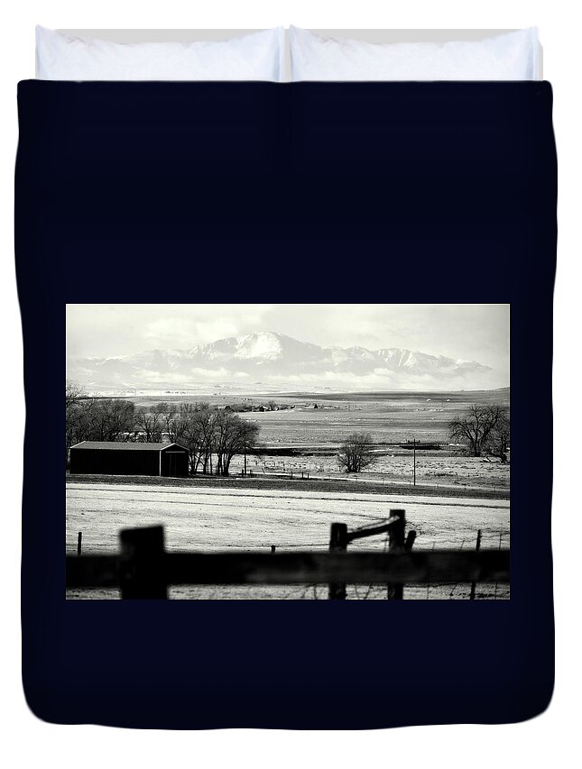 Pikes Peak Duvet Cover featuring the photograph Pikes Peak From Ramah by Clarice Lakota