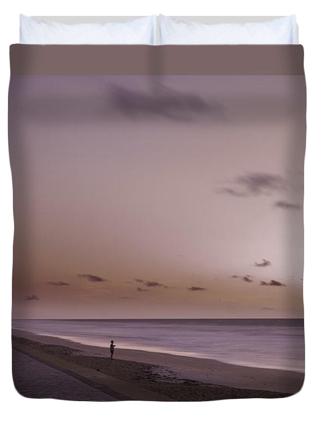 Pink Duvet Cover featuring the photograph Pink Dawn by Judy Hall-Folde