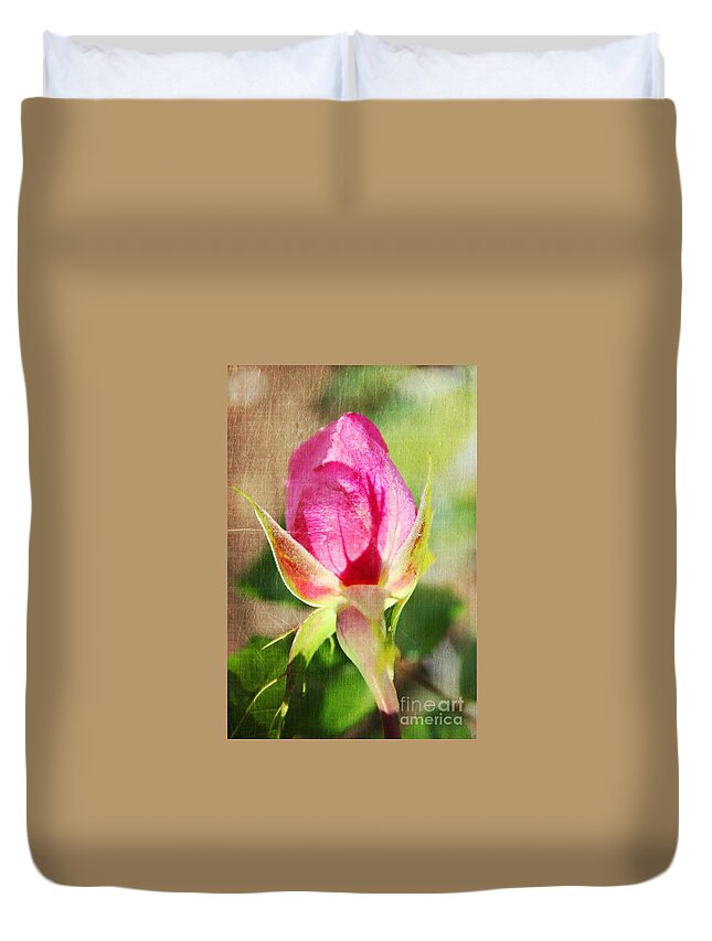 Rose Duvet Cover featuring the photograph Pink Rose by Judy Palkimas
