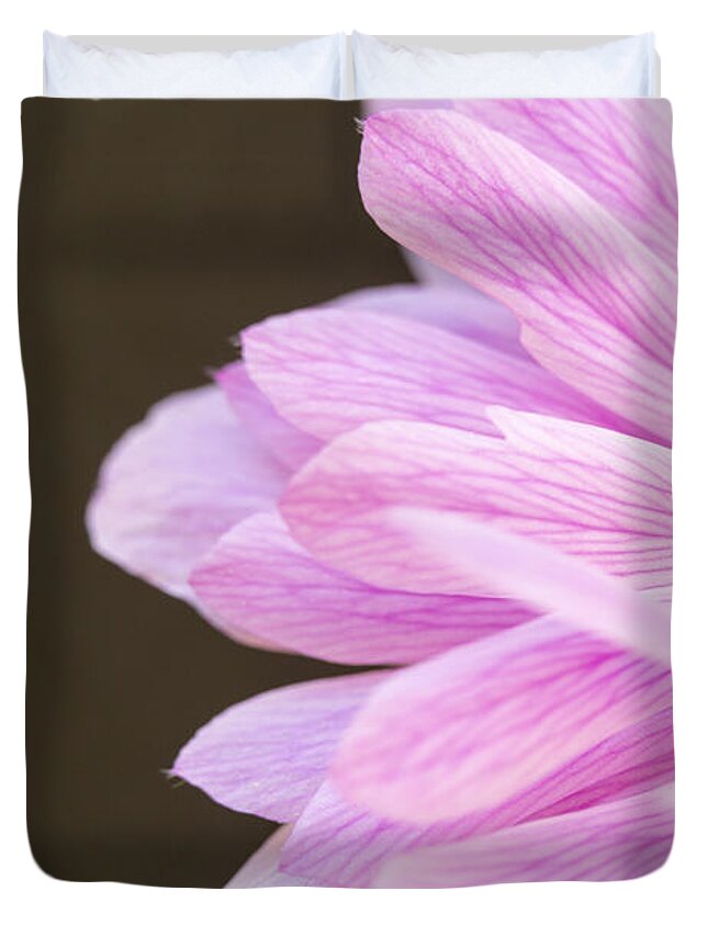 Anemone Duvet Cover featuring the photograph Pink Waves by Caitlyn Grasso