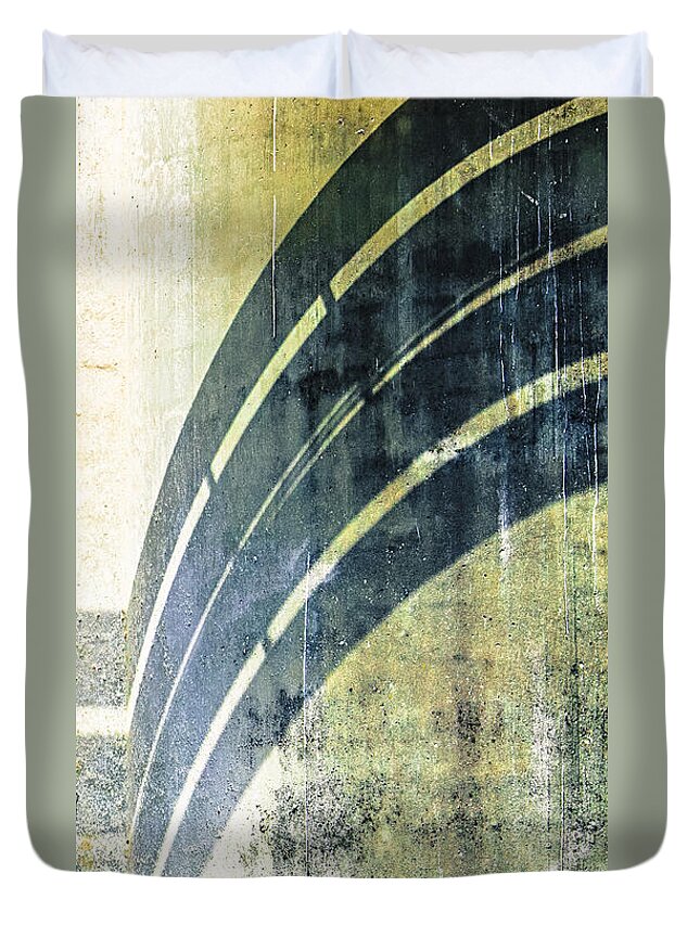 Cement Wall Duvet Cover featuring the photograph Piped Abstract 3 by Carolyn Marshall