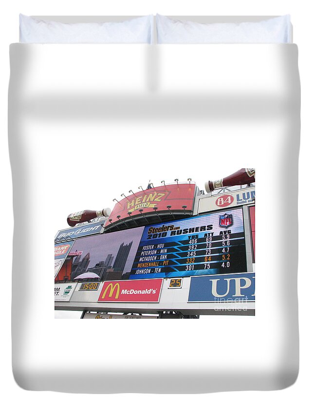 Heinz Field Duvet Cover featuring the photograph Pittsburgh Ketchup by Michael Krek