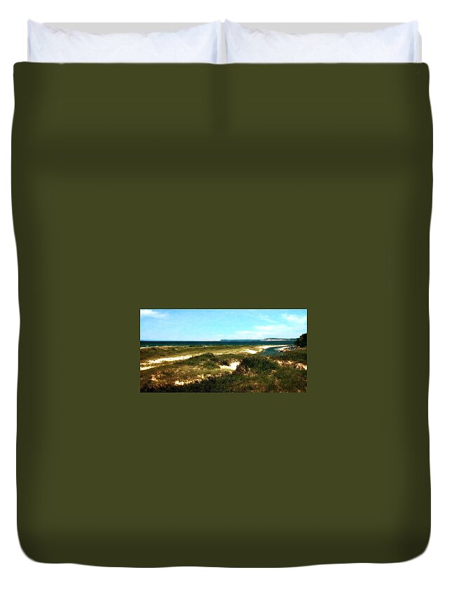Platte Duvet Cover featuring the photograph Platte River Dunescape by Michelle Calkins