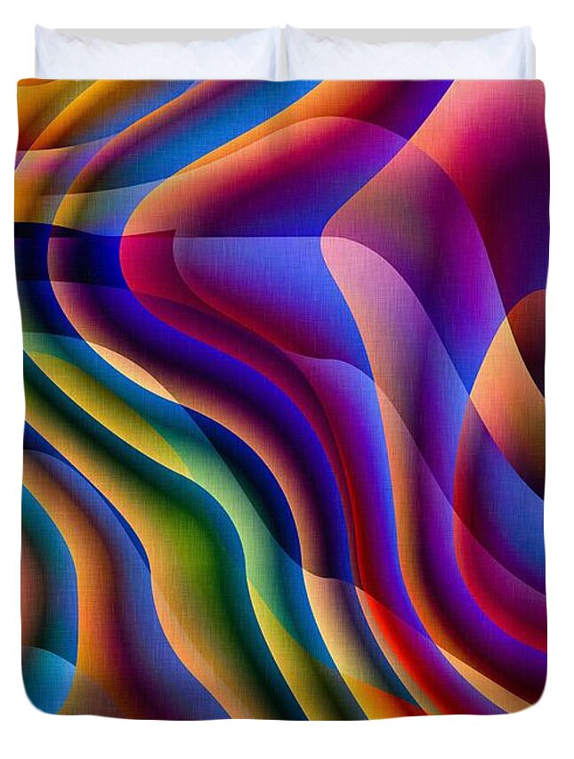 Artmatic Duvet Cover featuring the digital art Play with Colours by Hakon Soreide