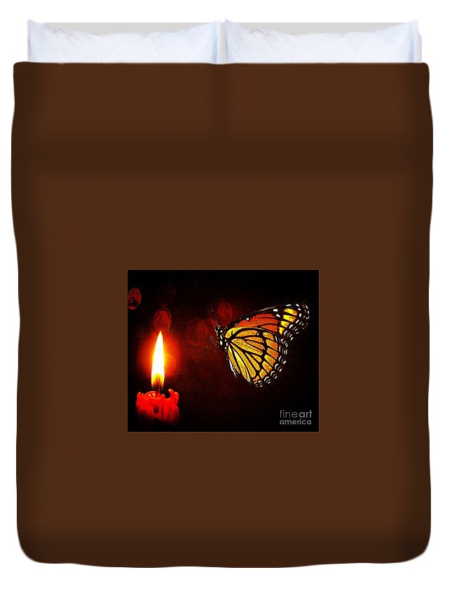 Butterfly Duvet Cover featuring the photograph Please Don't by Ben Yassa