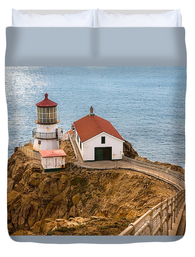 Ocean Duvet Cover featuring the photograph Point Reyes by Bryant Coffey