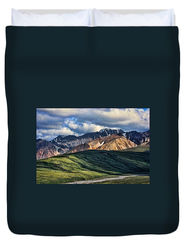 Polychrome Duvet Cover featuring the photograph Polychrome Pass by Heather Applegate