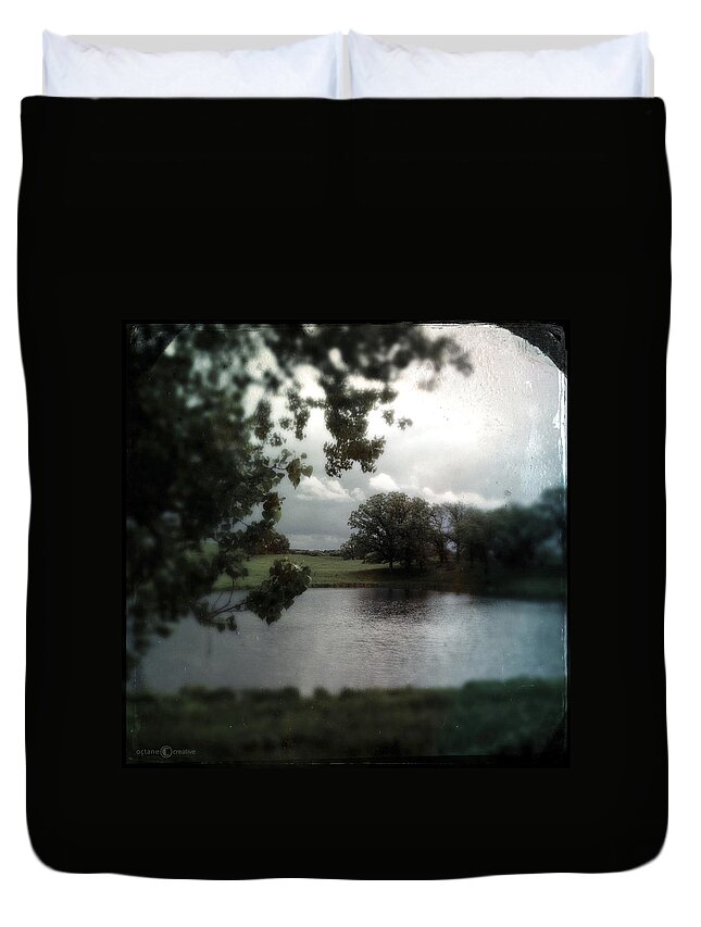 Vintage Duvet Cover featuring the photograph Pond On Lake Elmo Road by Tim Nyberg