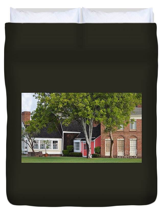Town Duvet Cover featuring the photograph Ports O Call by Donna Greene