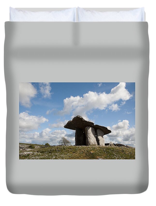 Poulnabrone Duvet Cover featuring the photograph Poulnabrone Dolmen by Rob Hemphill