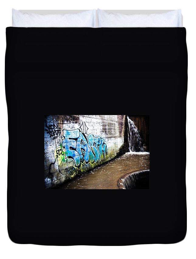 Tag Duvet Cover featuring the photograph Power Plant by Stacy Abbott