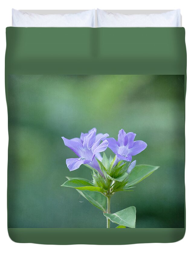 Purple Flower Duvet Cover featuring the photograph Pretty in Purple by Kim Hojnacki