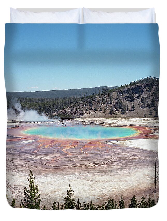 Tranquility Duvet Cover featuring the photograph Prismatic Spring by L. Maile Smith