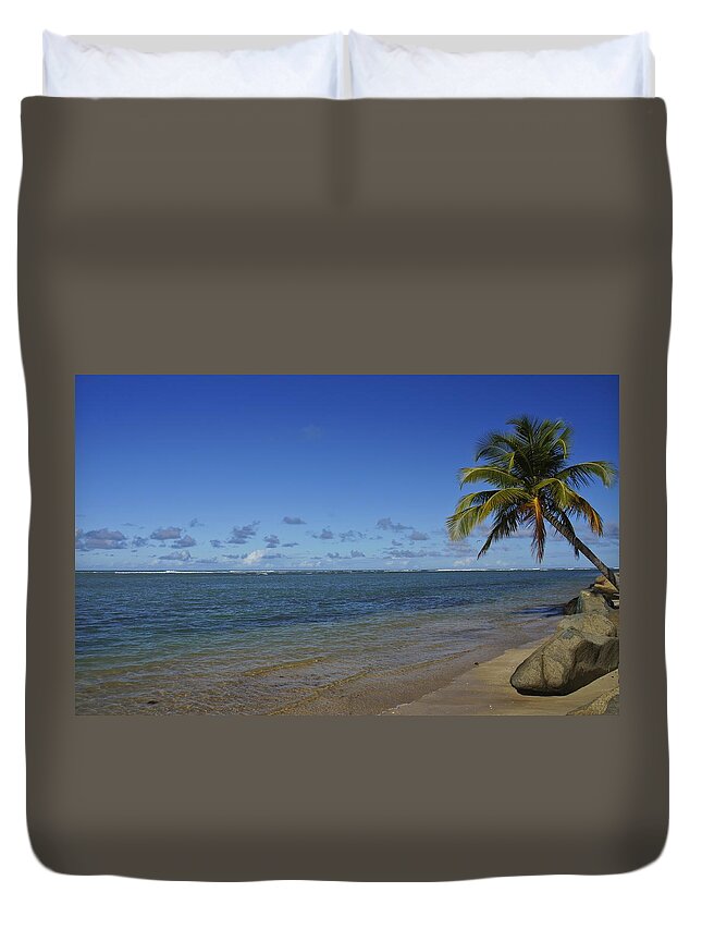 Palm Duvet Cover featuring the photograph Puerto Rico Escape by Brian Kamprath