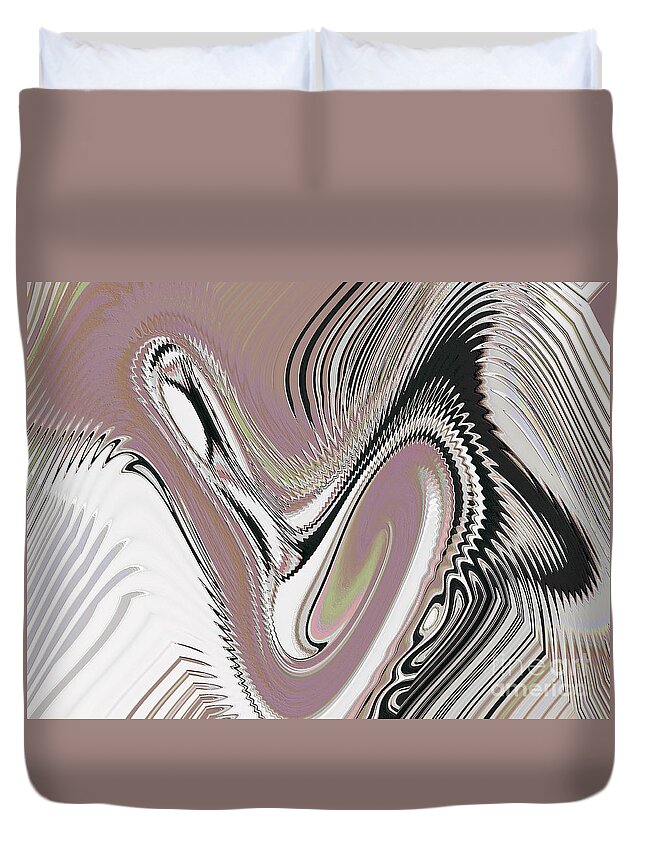 Purgatorio Duvet Cover featuring the mixed media Purgatorio 5 by Leigh Eldred