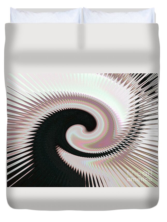 Purgatorio Duvet Cover featuring the mixed media Purgatorio 6 by Leigh Eldred