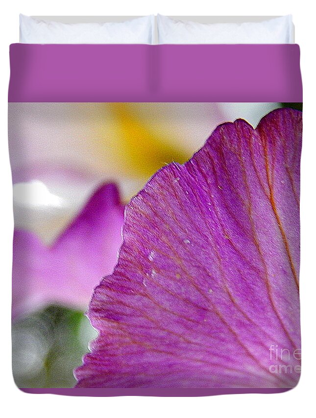 New Orleans Photography Duvet Cover featuring the photograph Iris Purple Mountains Majesty A Spring Equinox In New Orleans Louisiana by Michael Hoard