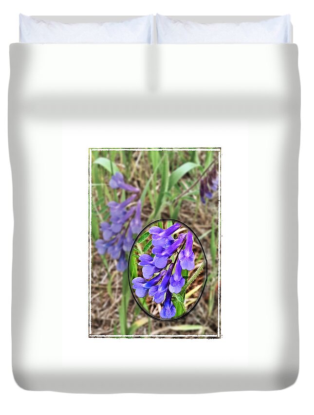 Nature Duvet Cover featuring the photograph Purple Wildflowers by Susan Kinney