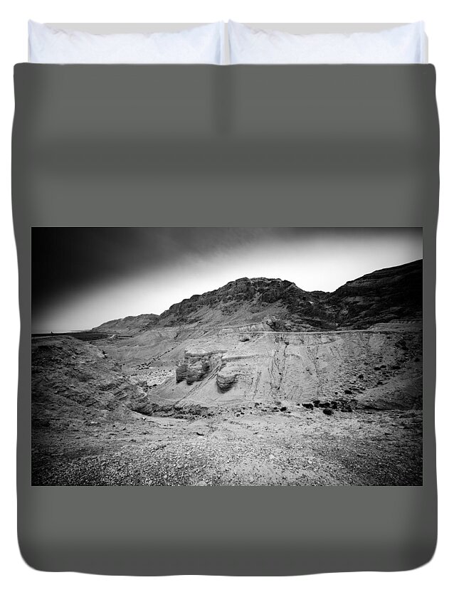 Dead Sea Scrolls Duvet Cover featuring the photograph Qumran by David Morefield