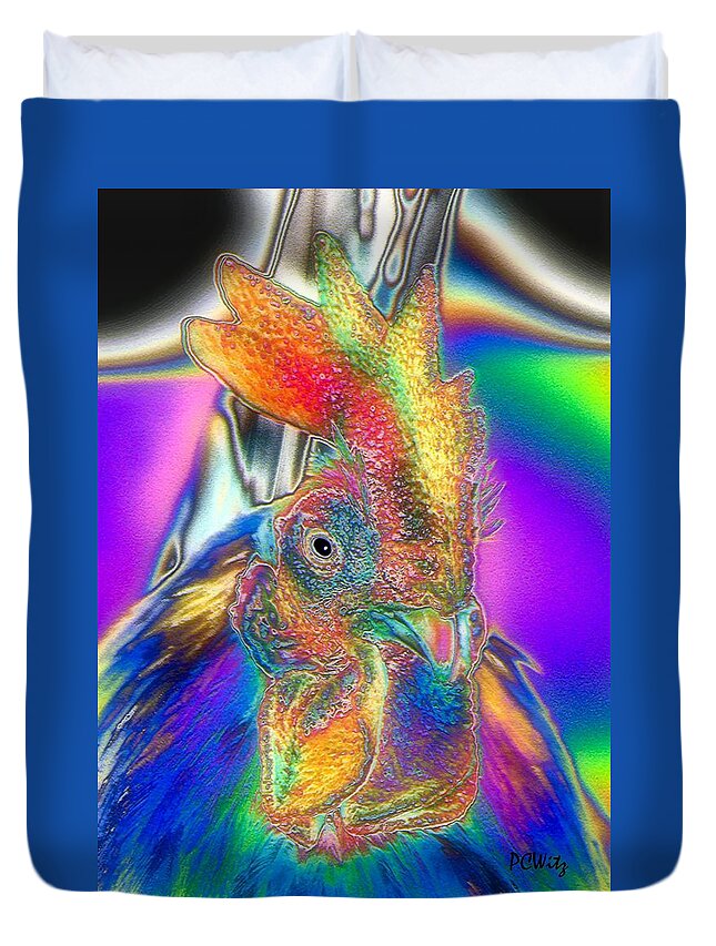 Rooster Duvet Cover featuring the photograph Radiant Rooster by Patrick Witz