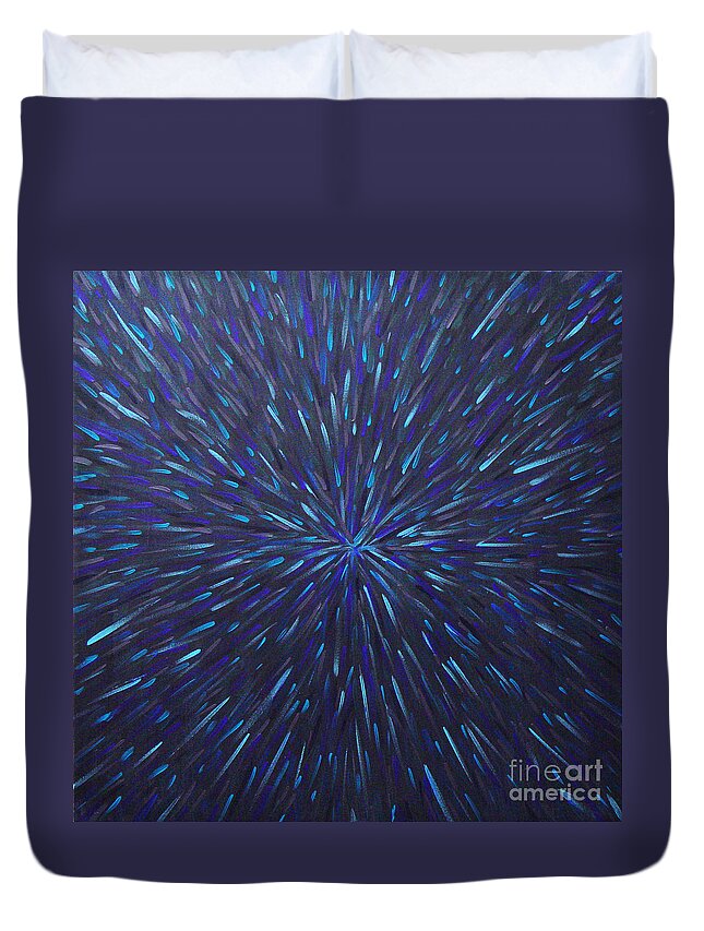 Radiation Duvet Cover featuring the painting Radiation Grey by Dean Triolo