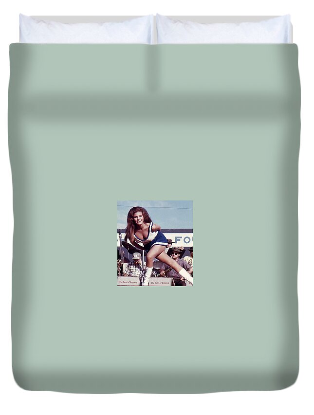 Raquel Welch Duvet Cover featuring the photograph Raquel Welch by Norman Johnson