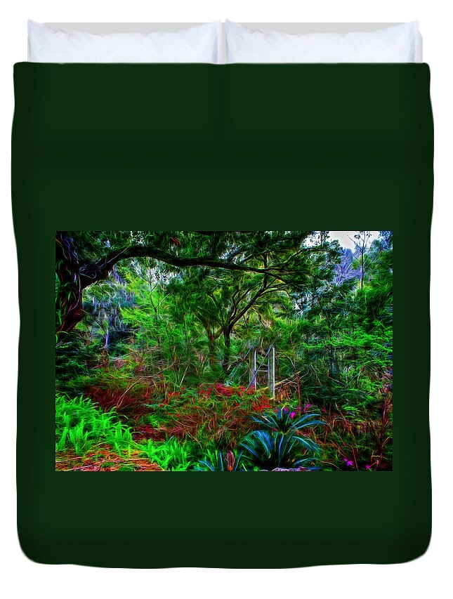 Flower Duvet Cover featuring the photograph Ravine Gardens by John M Bailey