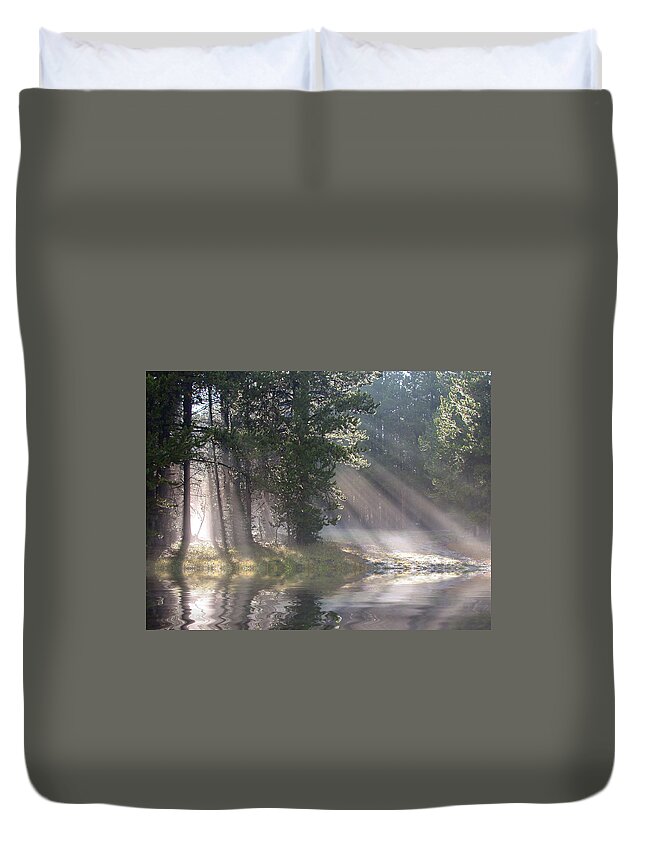 Light Duvet Cover featuring the photograph Rays of Light by Shane Bechler