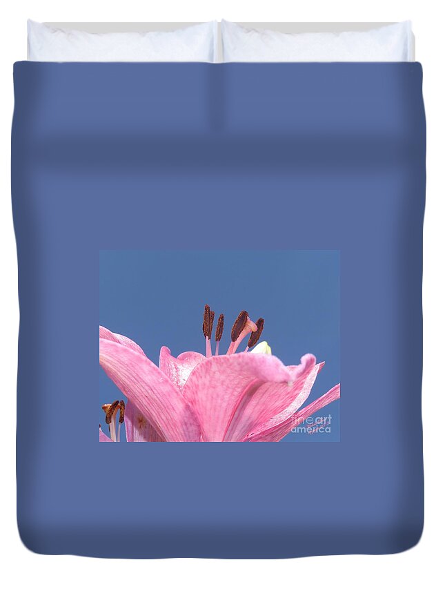 Flower Photograph Duvet Cover featuring the photograph Reach for the Sky - signed by Michele Penn