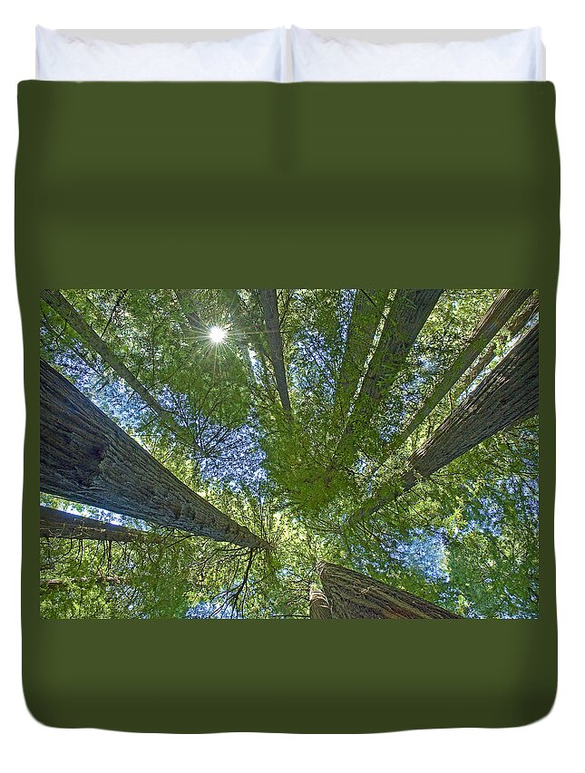  Altitude Duvet Cover featuring the photograph Reaching by Nick Boren