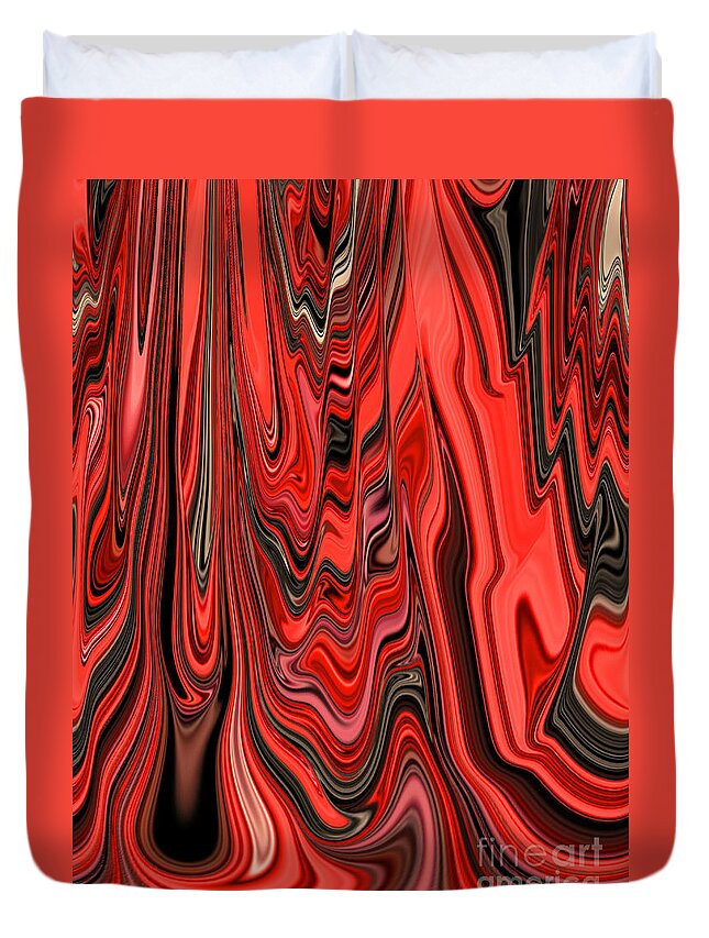 Red Black And White Abstract Design Pattern Curve And Zig Zag