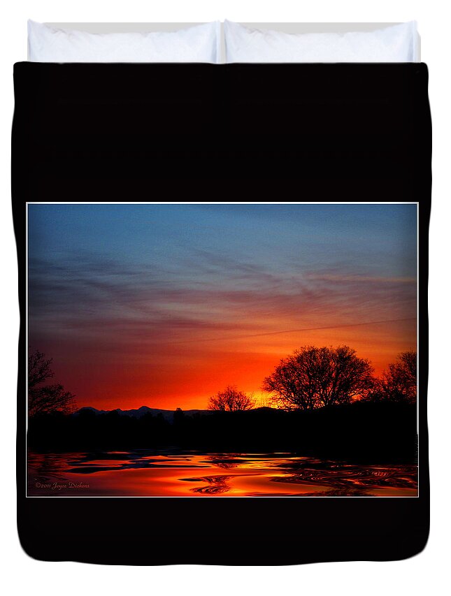 Dawn Duvet Cover featuring the photograph Red Dawn by Joyce Dickens