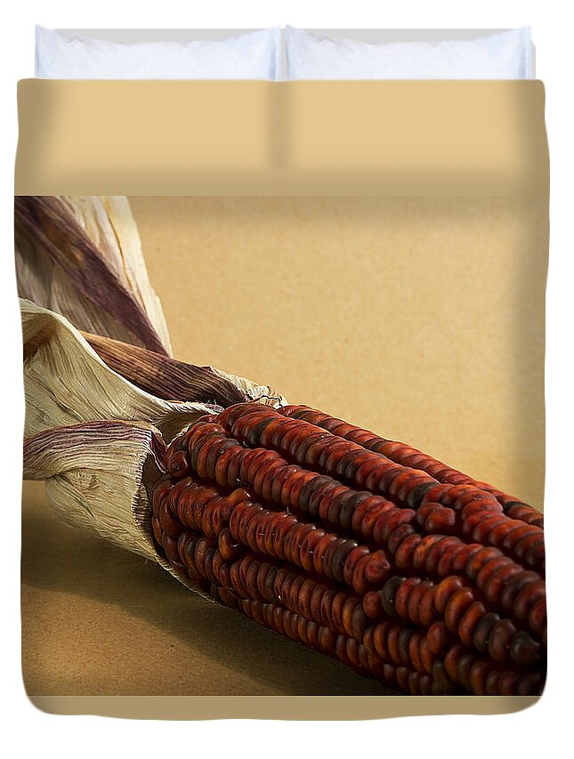 Corn Duvet Cover featuring the photograph Red Ear by Mark McKinney