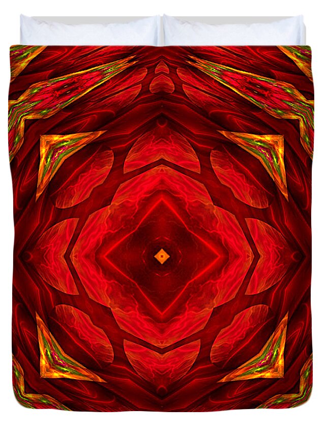 Red Involvements Duvet Cover featuring the digital art Red involvements by Giada Rossi