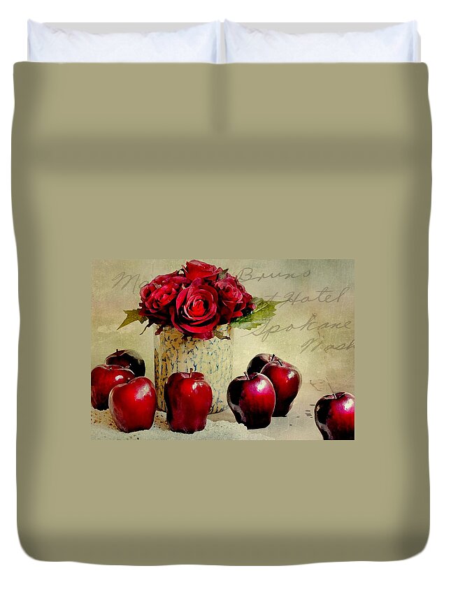 Still Life Duvet Cover featuring the photograph Red to Red by Diana Angstadt