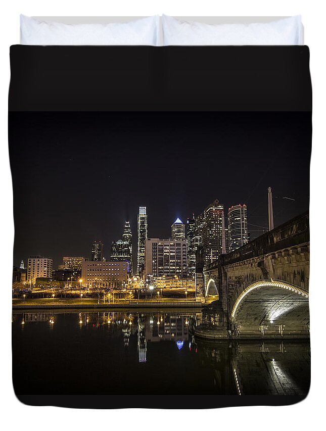 Landscape Duvet Cover featuring the photograph Reflected by Rob Dietrich