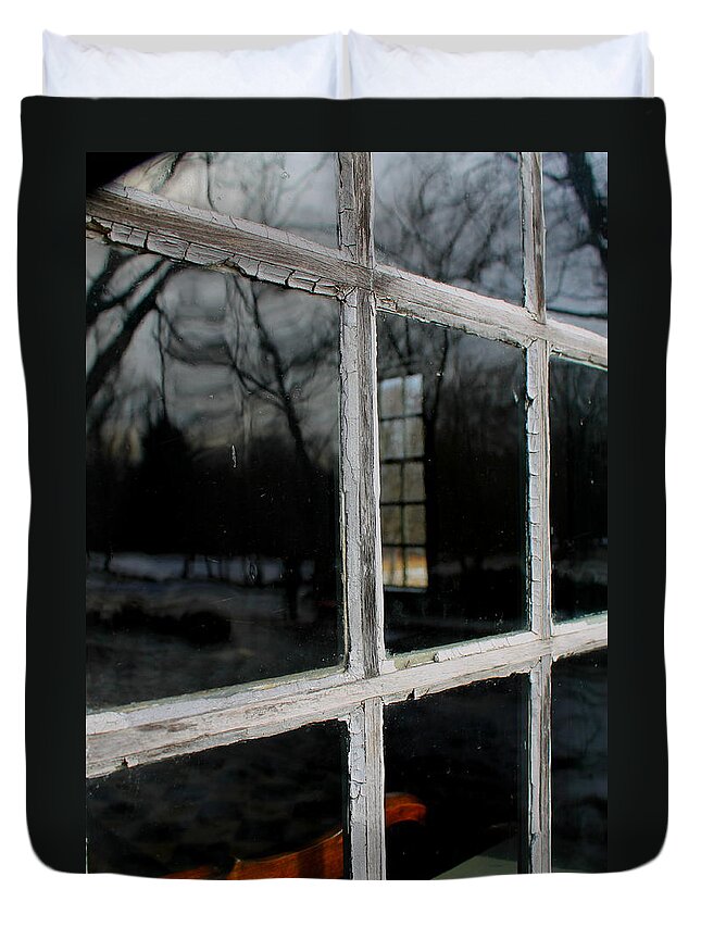Window Duvet Cover featuring the photograph Reflection by Jeff Heimlich