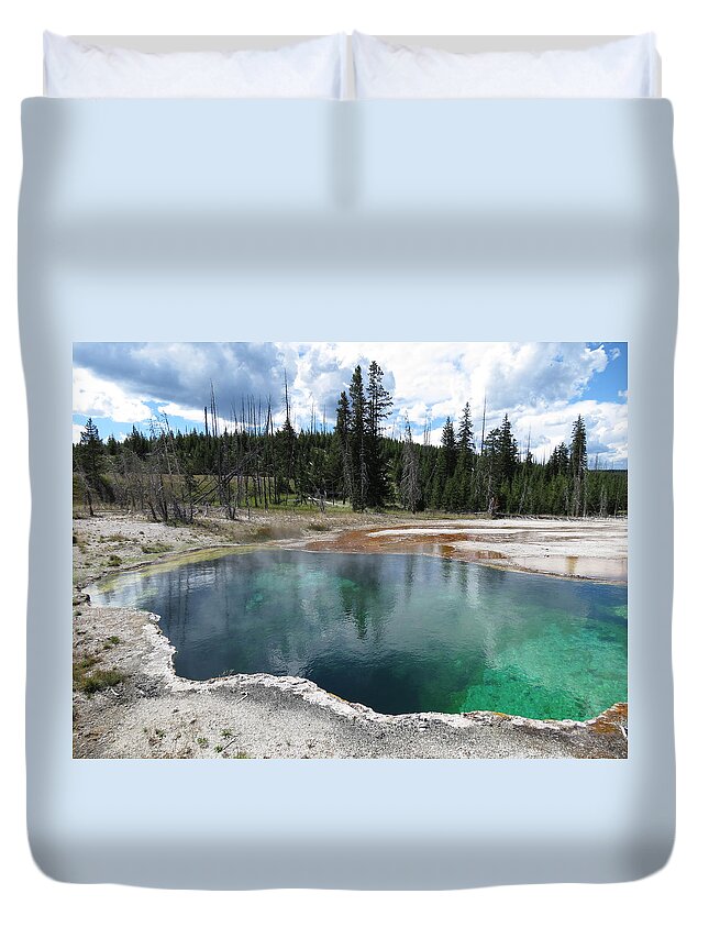 Reflection Duvet Cover featuring the photograph Reflection by Laurel Powell