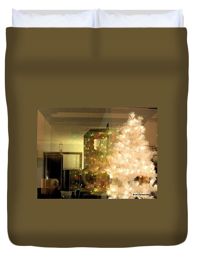 Christmas Duvet Cover featuring the photograph Reflection Refraction by Scott Carlton
