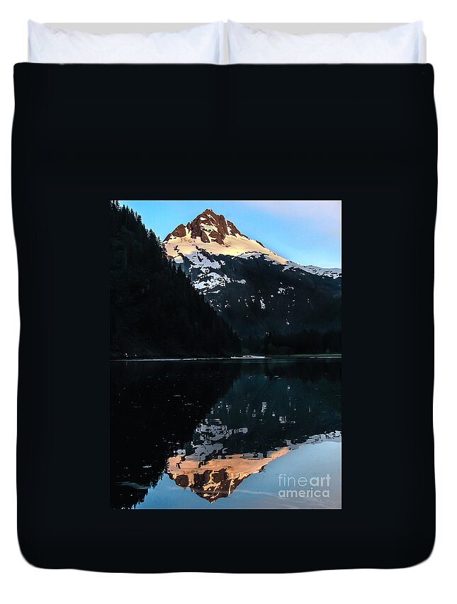 Alaska Duvet Cover featuring the photograph Reflection by Robert Bales